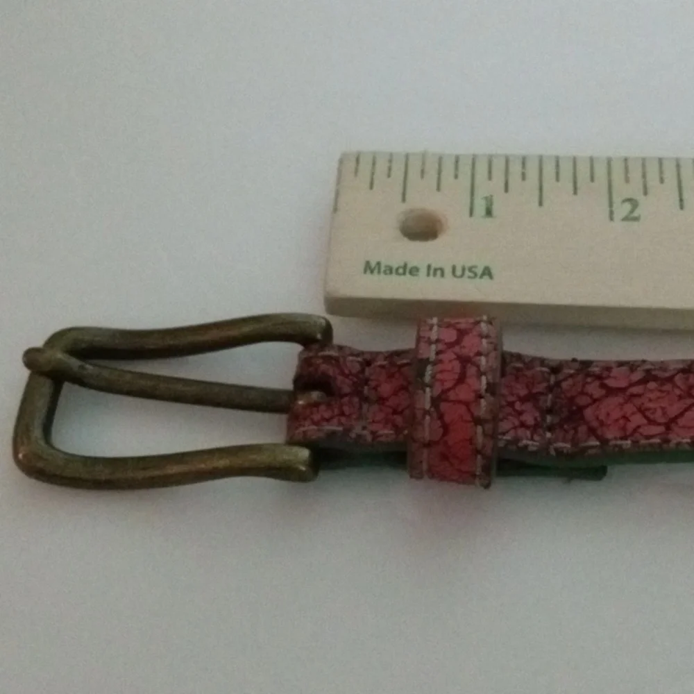 Liebeskind Berlin Women's Cow Leather Coral & Green Preowned